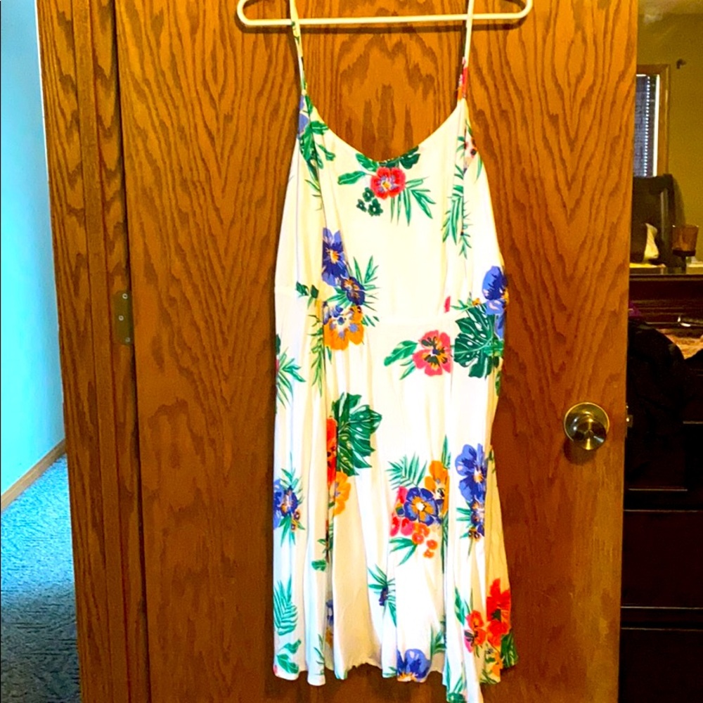 White floral dress